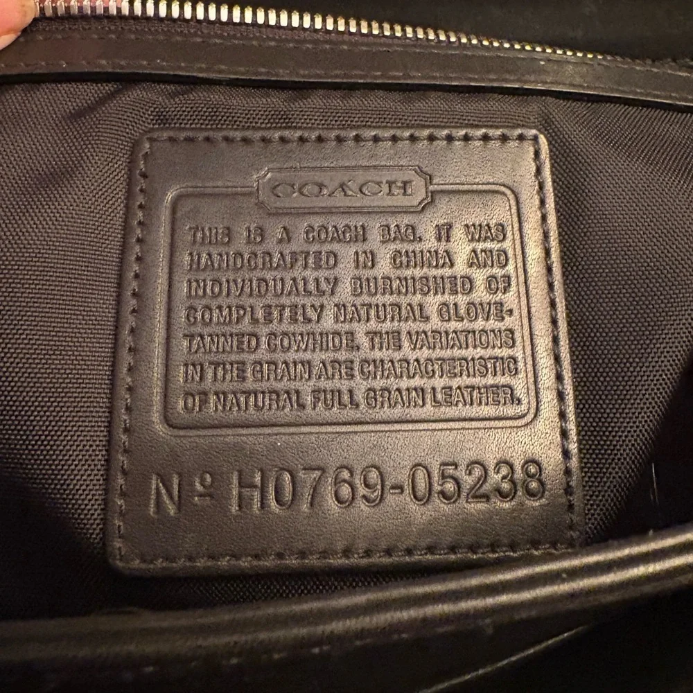 Coach Y2K Black Leather Crossbody Messenger Bag H0769-05238